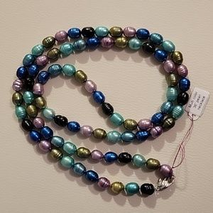 Honora multi colored pearl necklace 30"